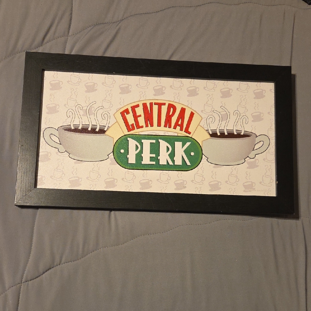 Hobby Lobby Central Perk Wall Art - Black, Red, Green